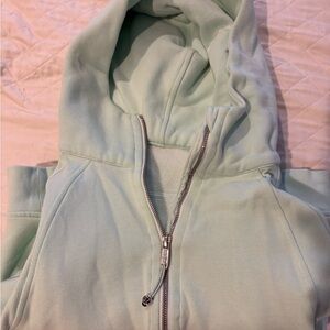 Lulu lemon Mint Green Zip-Up scuba Hoodie